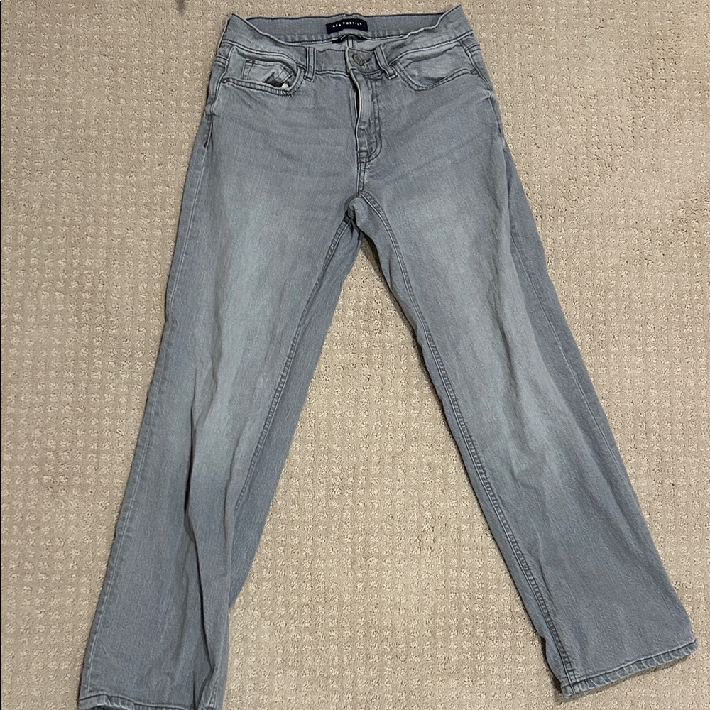 Aeropostale Light Gray Low Rise Baggy Jeans